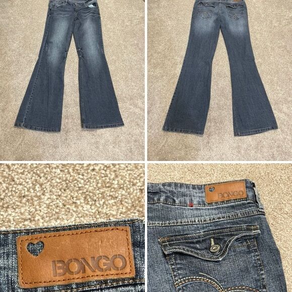 Bongo womens /jr. Flare jeans sz 13 cowgirl rodeo Equestrian Riding Y2K - Picture 1 of 12